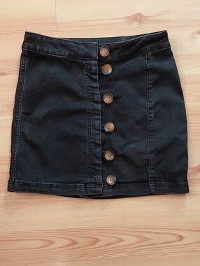 Free People Button-Front Mini Skirt